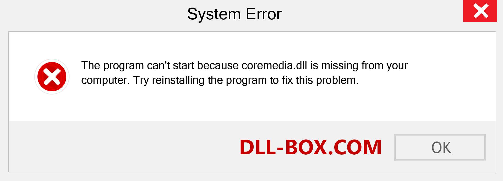  coremedia.dll file is missing?. Download for Windows 7, 8, 10 - Fix  coremedia dll Missing Error on Windows, photos, images